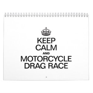 CALENDRIER GARDER LA COURSE DE DRAG CALME ET MOTOCYCLE