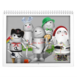 Calendrier Gardez Robo-x9 autour pour le Nouvel An !