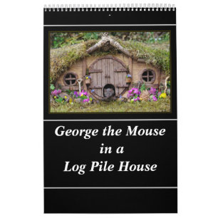 Calendrier George la souris dans une pile de journal Calendri