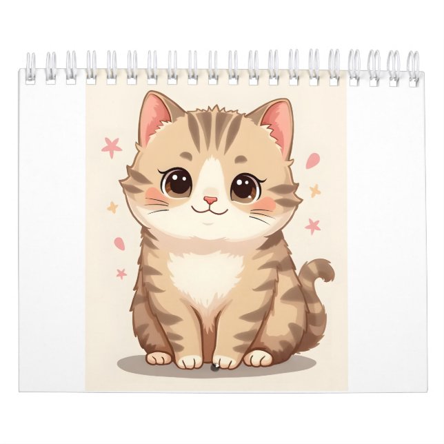 Calendrier Gleeful Chat : Sweet Kawaii Kitten Art pour n'impo (Protection)