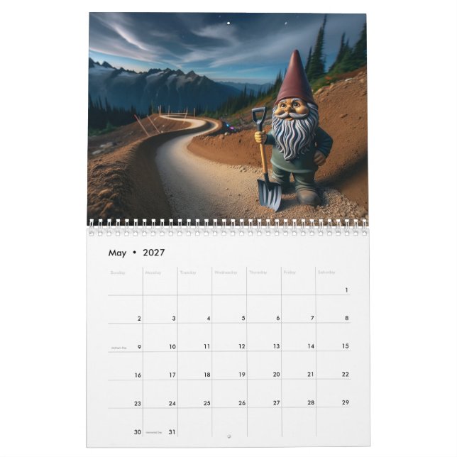 Calendrier Gnome du sentier VTT (Mai 2027)
