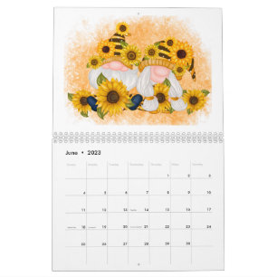 Calendrier Gnome Mignon Fantaisiste Adorable Toute
