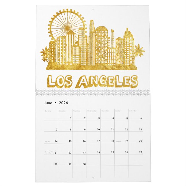 Calendrier Golden Los Angeles City (Jun 2026)