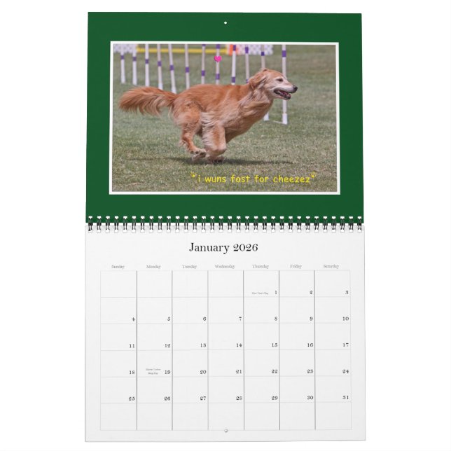Calendrier Golden Retriever 2012 (Jan 2026)