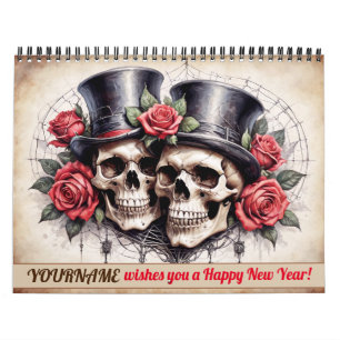 Calendrier gothique horrifique personnalisé 2026