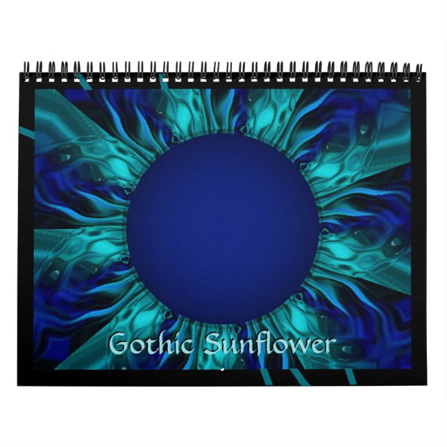 Calendrier Gothique Tournesol Trippy Floral Art (Protection)