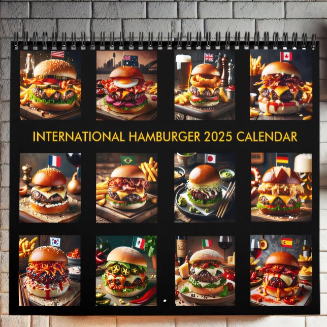Calendrier Goût du Monde : Hamburgers Internationaux 2025 (Créateur téléchargé)