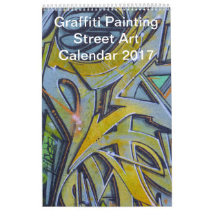 Calendrier Graffiti coloré Peinture Street Art 2017