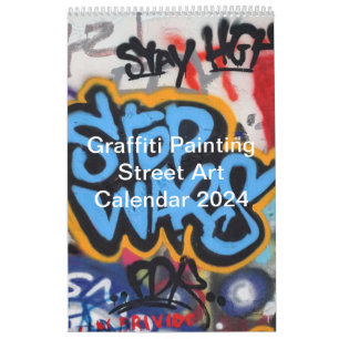 Calendrier Graffiti coloré Peinture Street Art 2024