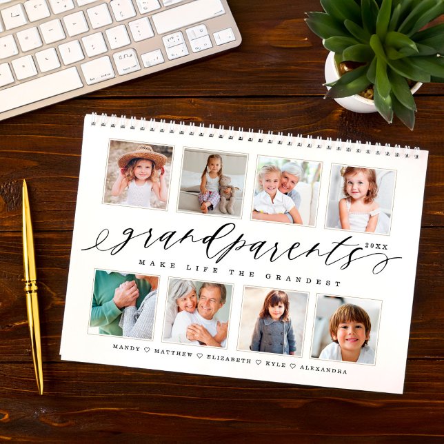 Calendrier Grand-parents font la vie Grand-petits-enfants Pho (Grandparents Make Life Grand Grandchildren Photos Calendar)