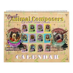 Calendrier Grands compositeurs de musique classique animale