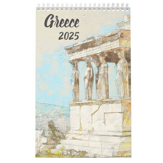 Calendrier grec des croquis 2025 (Protection)