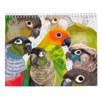 Calendrier Green Cheek Conure Parrot 2021