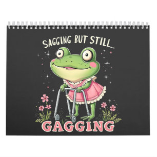 Calendrier Grenouille de jour des mères, mais toujours gisant