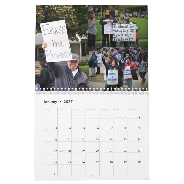 Calendrier Grève de professeur de Waukegan (Jan 2027)