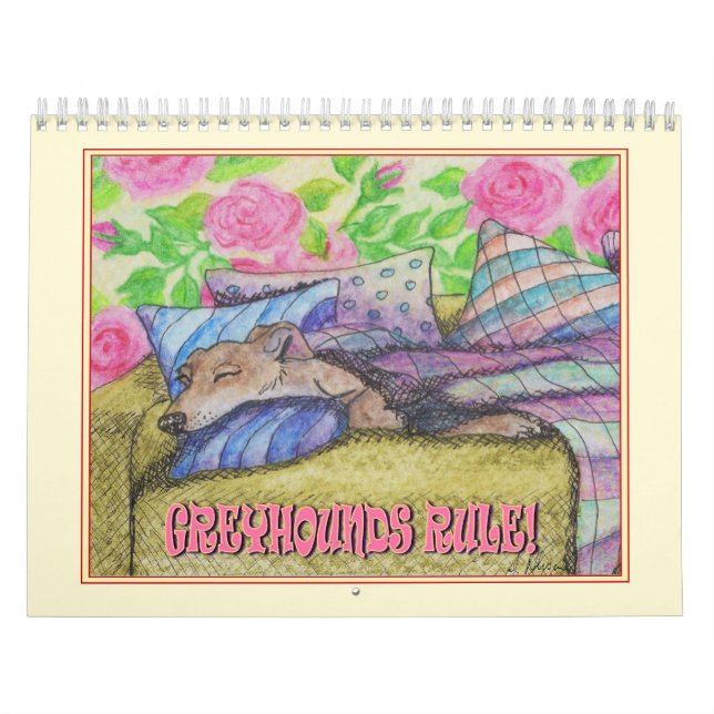 Calendrier Greyhound - Calendrier mural pour les A (Protection)