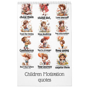 Calendrier Guillemets de motivation pour enfants