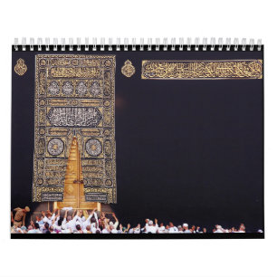 Calendrier Hadj sacré Kaaba à La Mecque avec pèlerinage islam