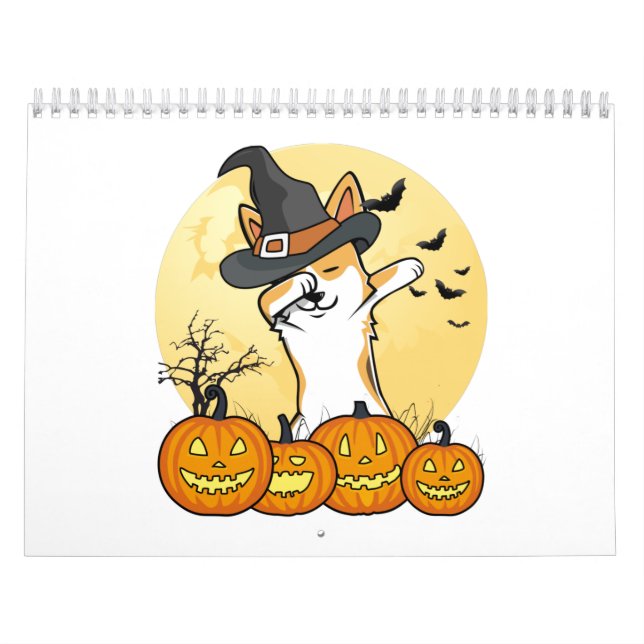 Calendrier Halloween Corgi Dabbing (Protection)