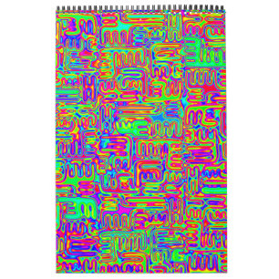 Calendrier Hand and Digitally Painted Pattern art 42