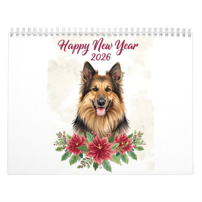 Calendrier Happy New Year 2026 Dog Art (Protection)
