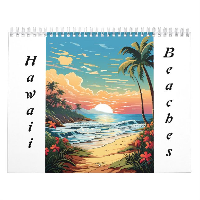 Calendrier Hawaii Plages Couleur Il Vous-Même (Protection)