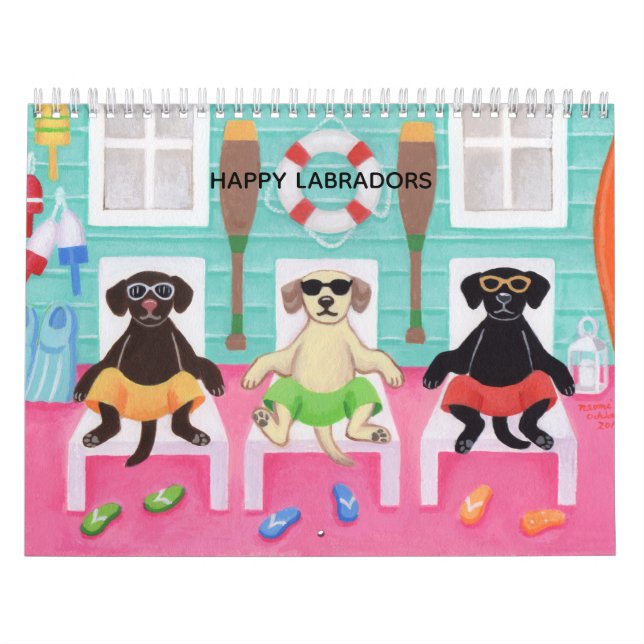 Calendrier heureux 2018 de la vie d'amusement de (Protection)