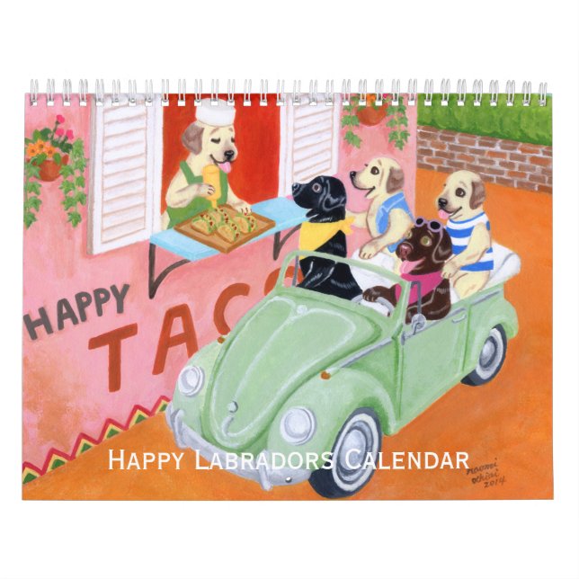 Calendrier heureux de Labradors C 2018 (Protection)