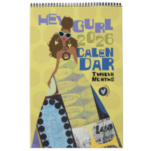 Calendrier Hey Gurl 2026 sur 12 mois