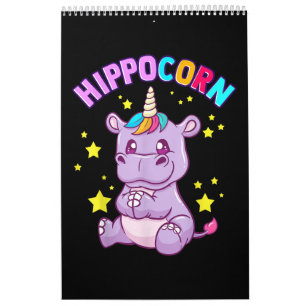 Calendrier Hippo-Corn violet Hippo-Corn Hippopotamus Lover