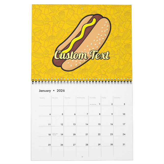 Calendrier Hotdog (Jan 2026)