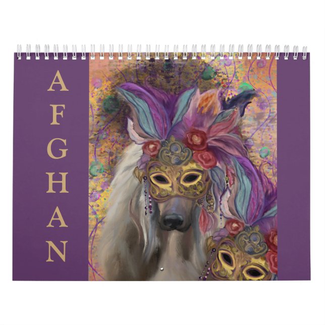 Calendrier Hound afghan 2025 (Protection)