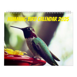 Calendrier Humming Bird 2025 LargeCalendar, Blanc