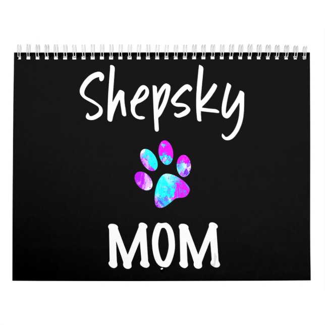 Calendrier Husky| Shepsky Mom German Shepherky Mix Chien (Protection)