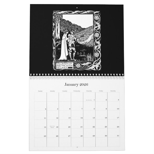 Calendrier Illustration-Aubrey Beardsley de Calendrier-Cru (Jan 2026)
