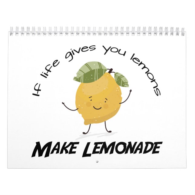 Calendrier Illustration avec une citation au sujet de citron (Protection)