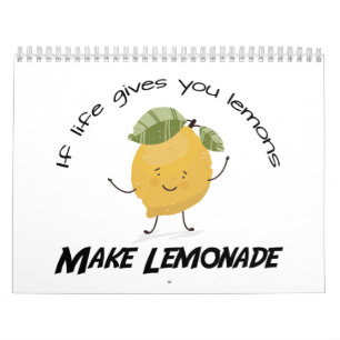Calendrier Illustration avec une citation au sujet de citron