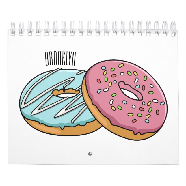 Calendrier Illustration de dessin animé sur le gâteau (Protection)