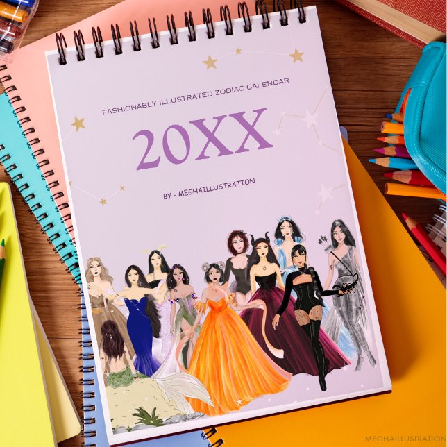 Calendrier Illustration de mode, signes zodiaques, zodiaque (Créateur téléchargé)