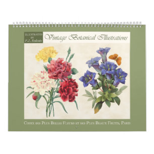 Calendrier Illustrations botaniques vintages 2026