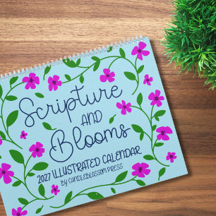 Calendrier illustré Écriture et Fleurs 2027
