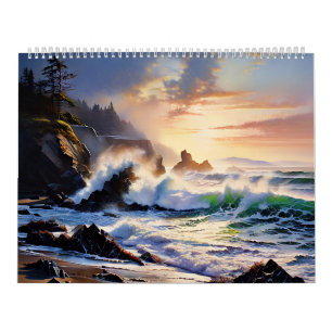 Calendrier Images côtières peintes fantastiques
