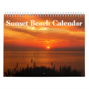Calendrier Images de plage au coucher du soleil 2019