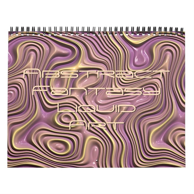 Calendrier Imaginaire funky Waves 3D Design d'art moderne (Protection)