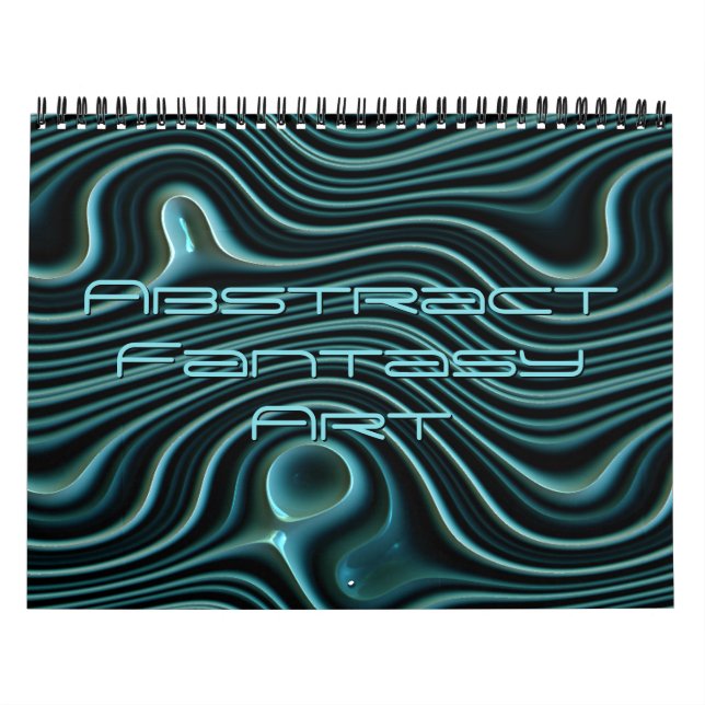 Calendrier Imaginaire funky Waves 3D Design d'art moderne (Protection)