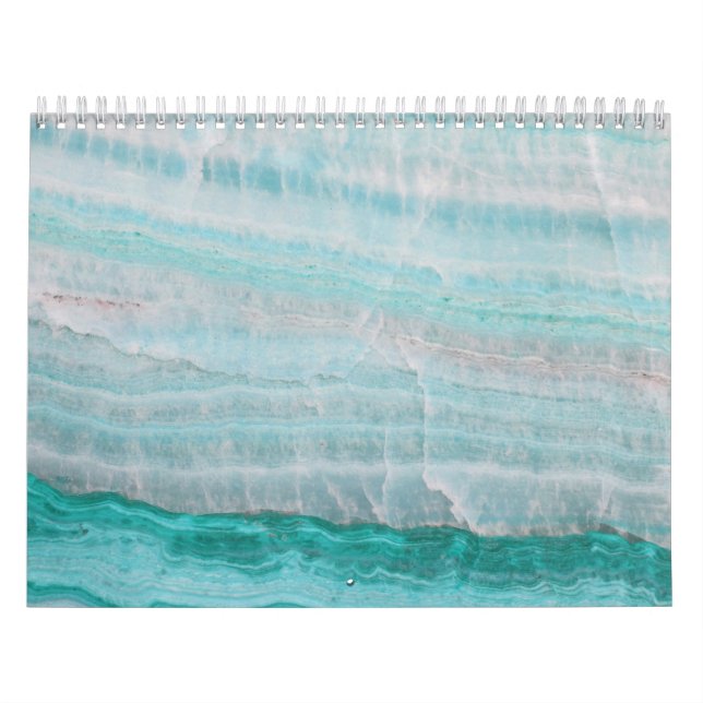 Calendrier Impression en pierre de granit turquoise (Protection)