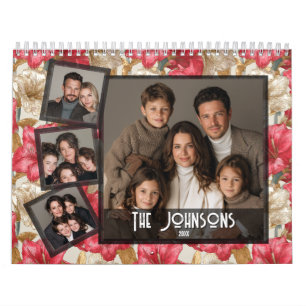 Calendrier imprimable de mariage avec motif d'amar