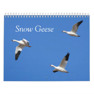 Calendrier imprimé par coutume d'oies de neige