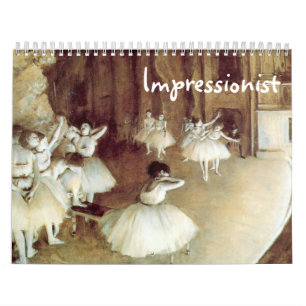 Calendrier imprimé personnalisé impressionniste