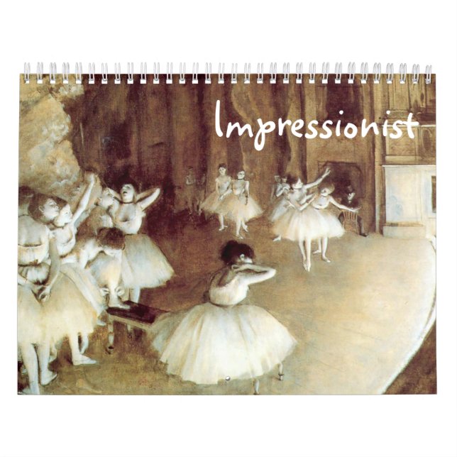 Calendrier imprimé personnalisé impressionniste (Protection)